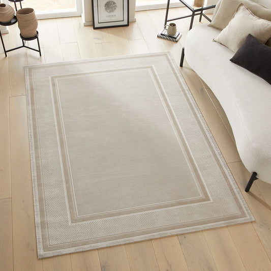Concept Looms Olivia Cream Rug with Carved Border