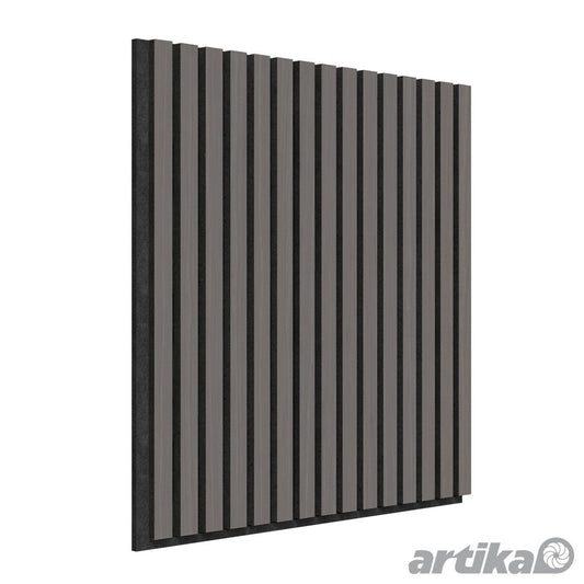 Artika Sonolok acoustic slat wall panels dark grey and black 4 pack