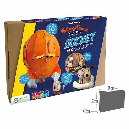 Build Your Own Wallace and Gromit rocket cardboard model kit 40 cm