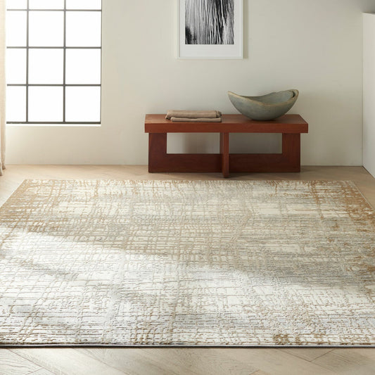 Calvin Klein Rush abstract rug ivory taupe