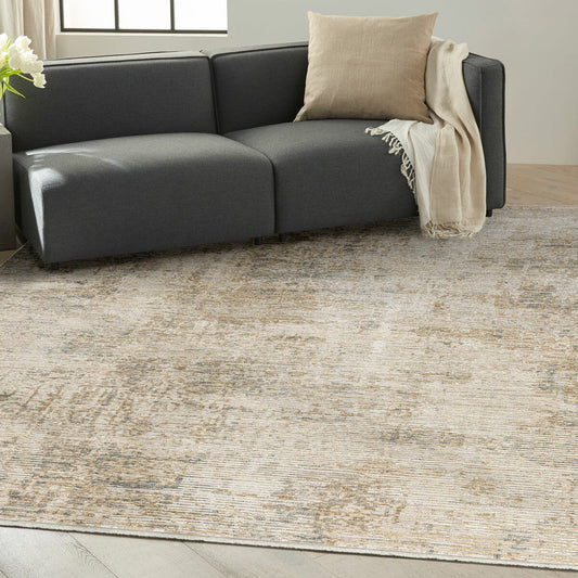 Calvin Klein Summit natural grey rug, 8mm pile