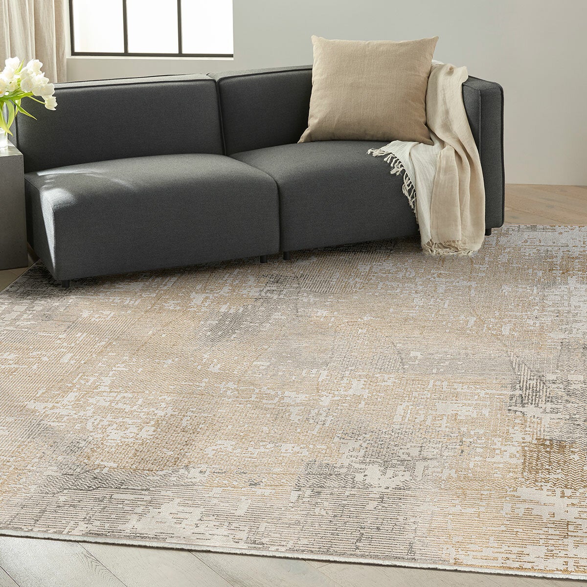 Calvin Klein Summit cream ivory rug, 8 mm pile