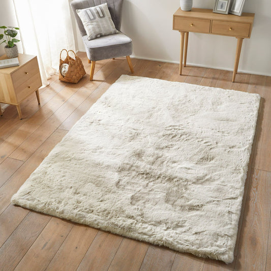 Concept Looms Heavenly faux fur dove shaggy rug neutral 50 mm pile