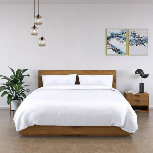 Panda 100% Bamboo White Duvet Cover Set 320 thread count