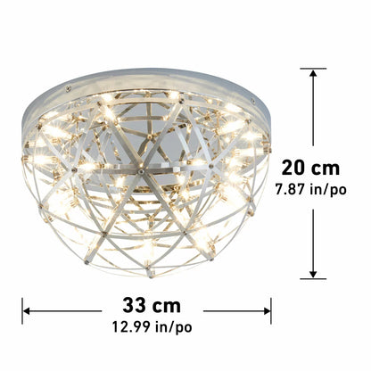 Artika Elden 13" Flush Mount LED Light Chrome Ceiling