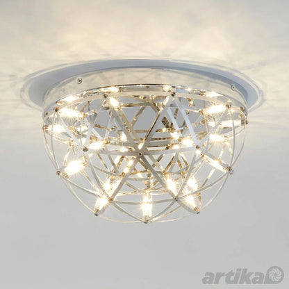 Artika Elden 13" Flush Mount LED Light Chrome Ceiling