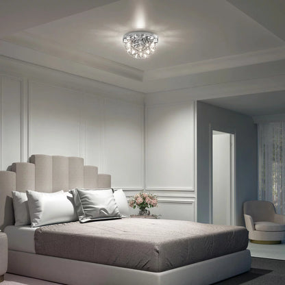 Artika Elden 13" Flush Mount LED Light Chrome Ceiling
