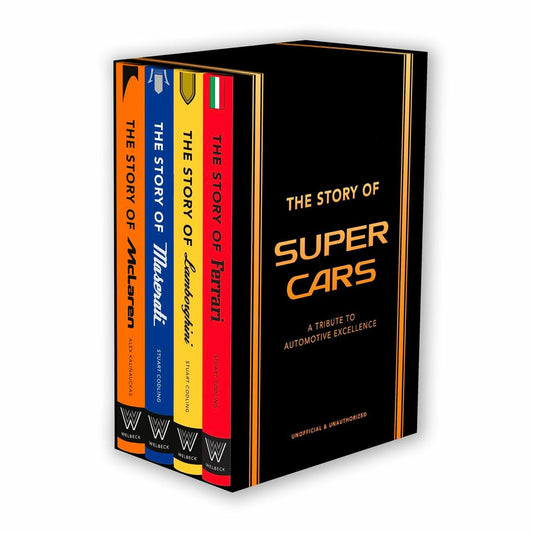 The Story of Supercars 4-book hardback gift set: Ferrari, Lamborghini, Maserati and McLaren