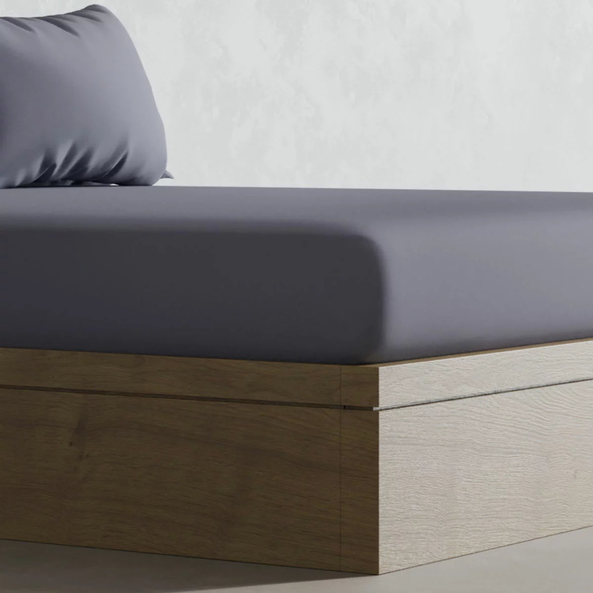 Panda 100% Bamboo Dark Grey Fitted Sheet – Breathable 32cm Deep Mattress Fit