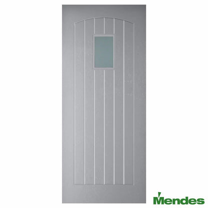 Mendes External Thermal Primed Devon Glazed Door available in 2 sizes with insulated construction and glazed panel design
