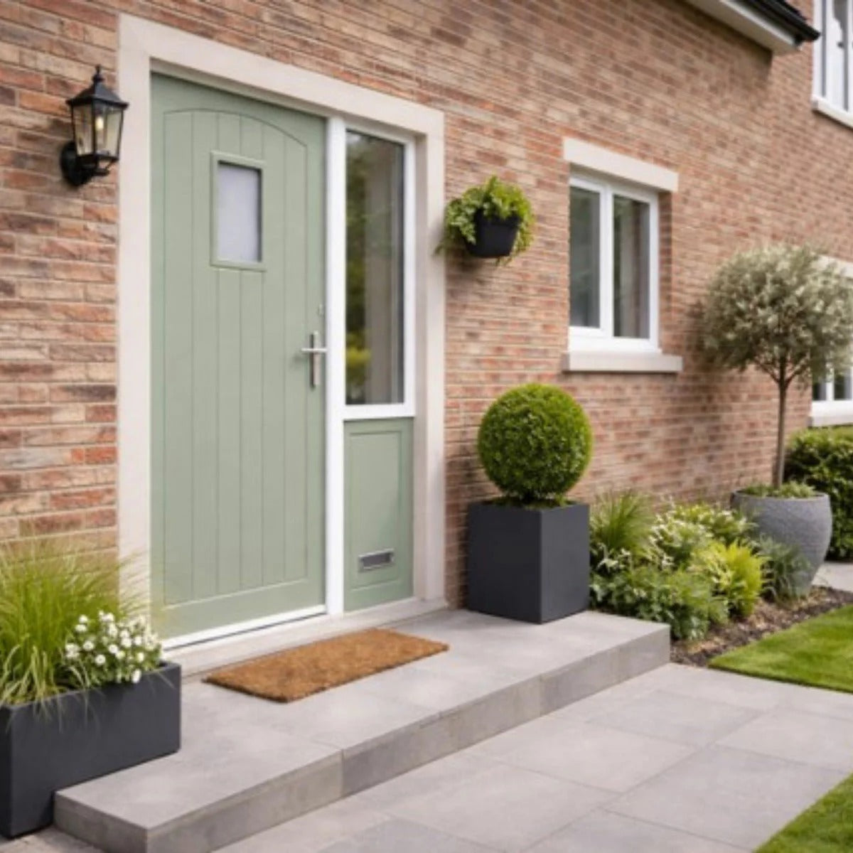 Mendes External Thermal Primed Door - Devon Glazed in 2 Sizes | Energy Efficient Insulation | Modern Residential Entrances