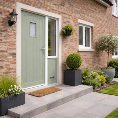 Mendes External Thermal Primed Door - Devon Glazed in 2 Sizes | Energy Efficient Insulation | Modern Residential Entrances