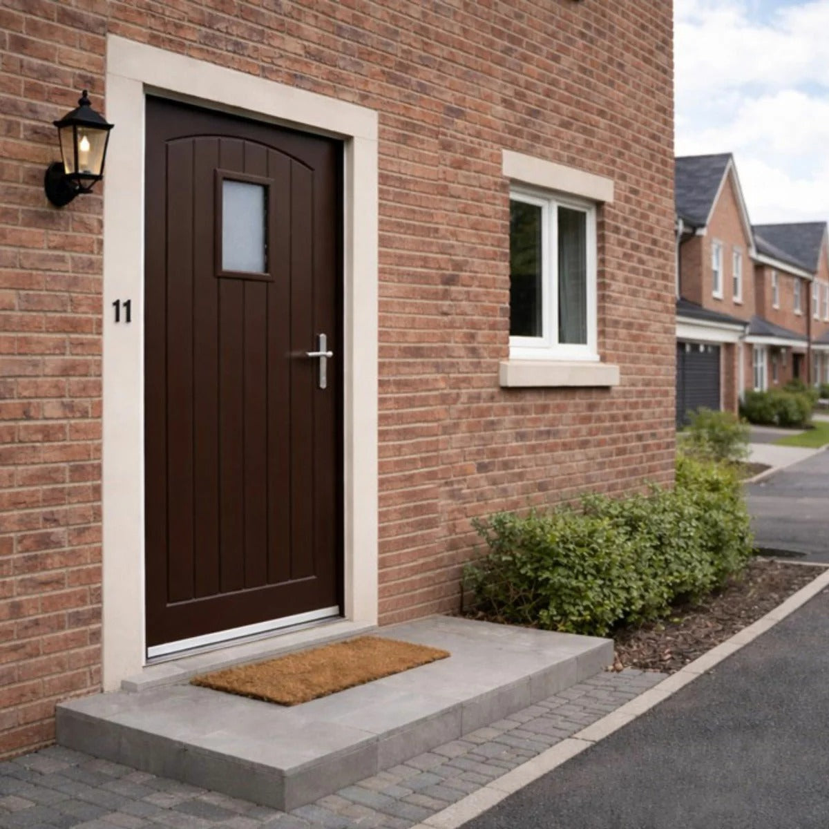 Mendes External Thermal Primed Door - Devon Glazed in 2 Sizes | Energy Efficient Insulation | Modern Residential Entrances