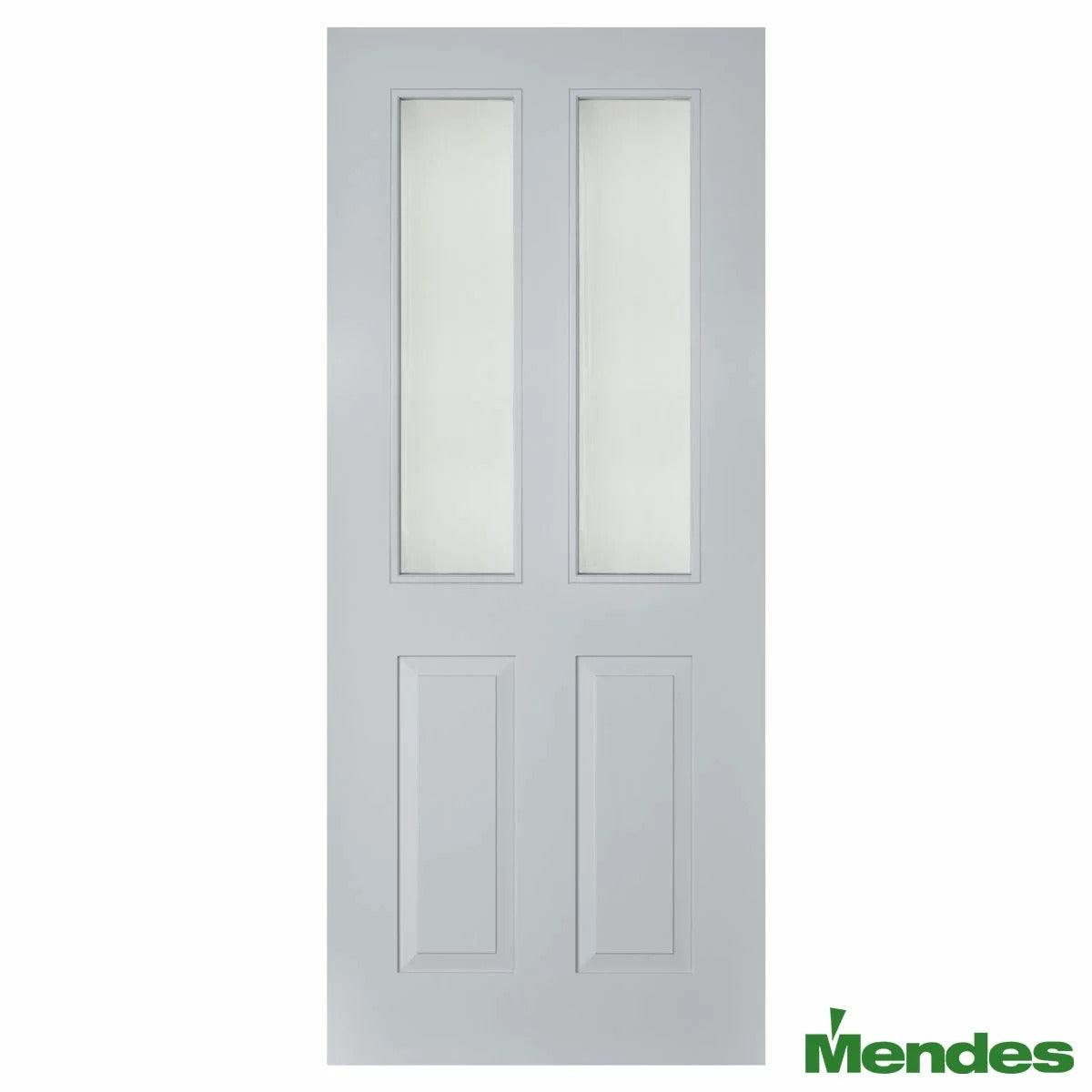 Mendes External Thermal Grey Primed Rutland Clear Glazed Door available in 2 sizes with insulated core and modern glazed design