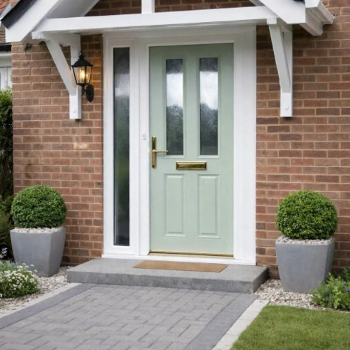 Mendes External Thermal Grey Primed Rutland Clear Glazed in 2 Sizes | Enhanced Thermal Efficiency | Modern Home Entrances