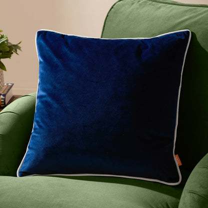 Furn Meridian velvet cushion – Navy