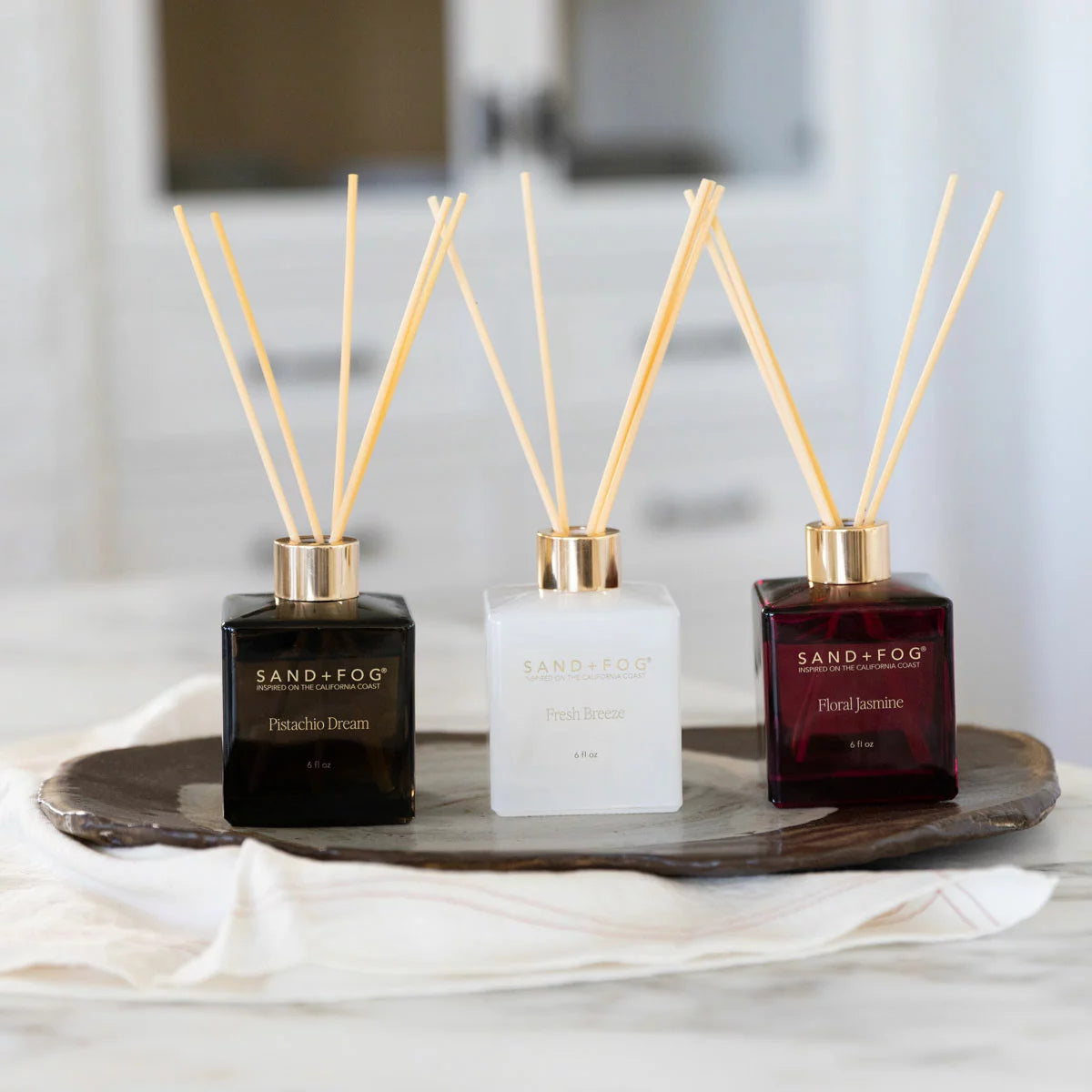Sand & Fog Diffuser 3 Pack, 180ml | Long-Lasting Home Fragrance | Relaxing Living Spaces