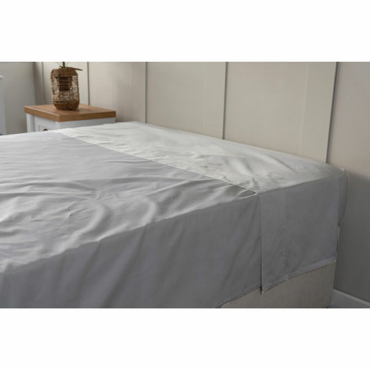 Belledorm 600 thread count Egyptian cotton sateen flat sheet, platinum