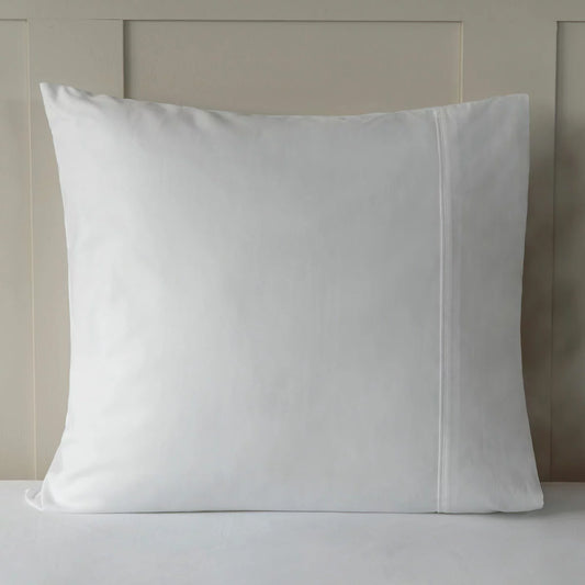 Belledorm Egyptian Cotton 600 Thread Count Continental Square Pillowcase, White – Silk-Soft Sateen Finish