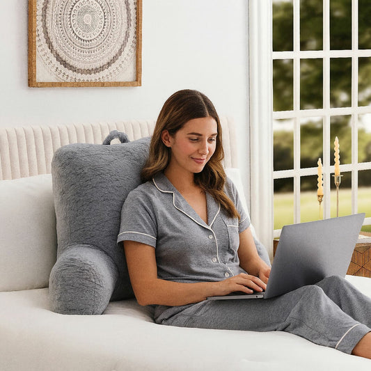 Memory Foam Backrest Reading Pillow with Handle 91 x 40 x 50 cm
