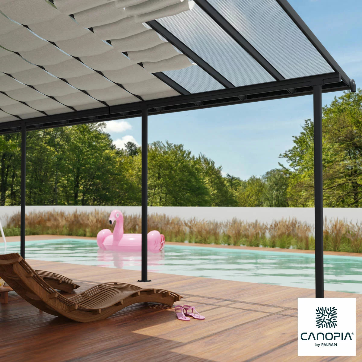 Palram Canopia Patio Cover Roof Blinds | Adjustable Shade & Heat Control | Patio & Pergola Owners