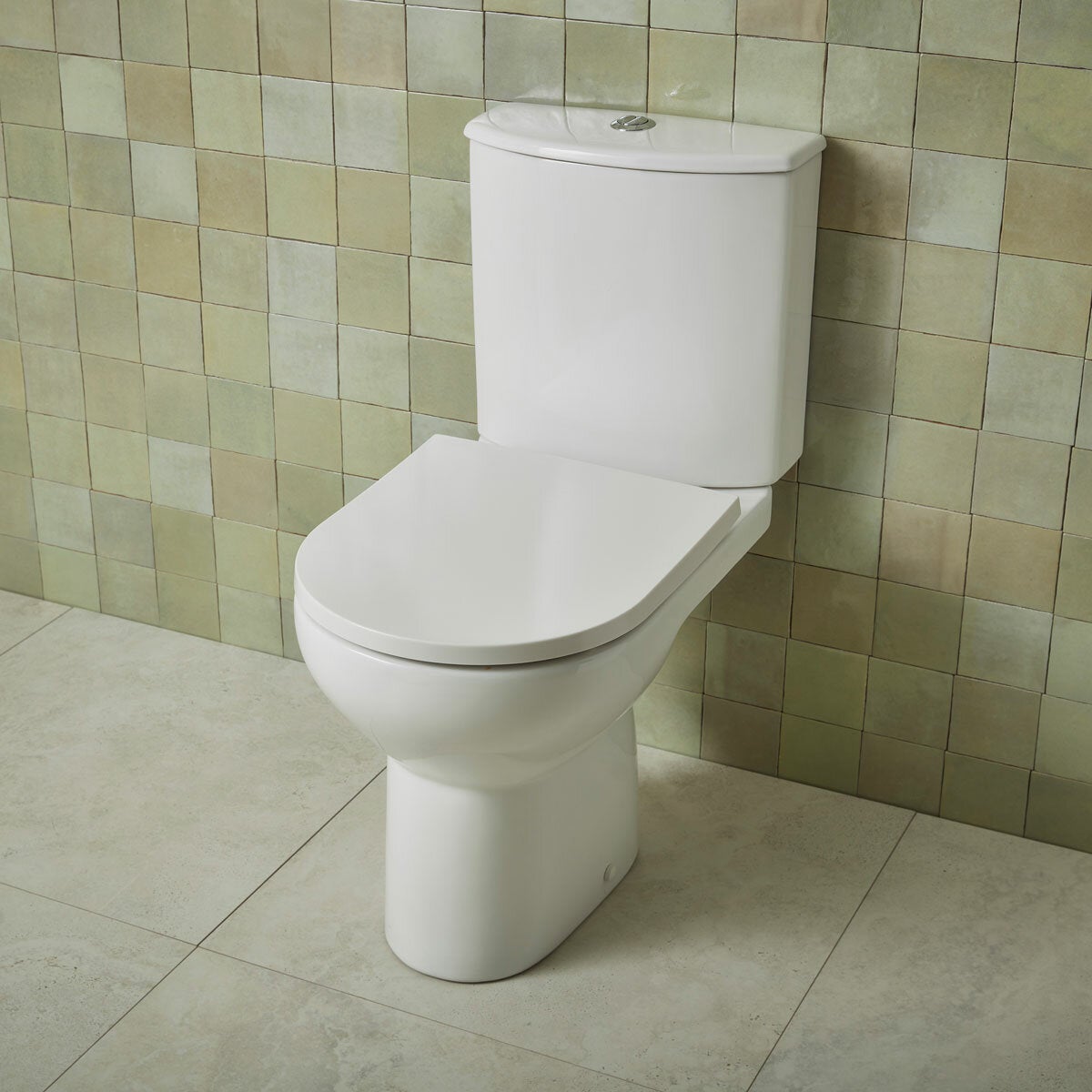Tavistock Vesta rimless close-coupled toilet with cistern and seat