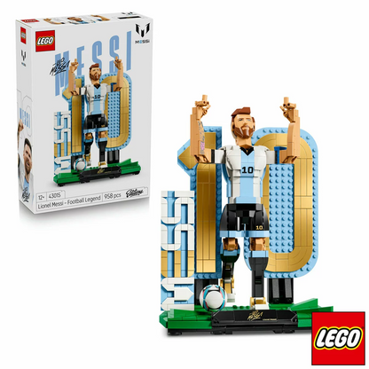 LEGO Editions Football Legends Messi / Ronaldo Assortment – 958-Piece Dual-Pose Display Building Kit