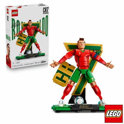 LEGO Editions Football Legends Messi / Ronaldo Assortment – 958-Piece Dual-Pose Display Building Kit