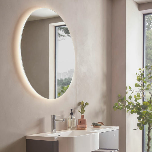 Tavistock Scene 800mm round illuminated LED bathroom mirror