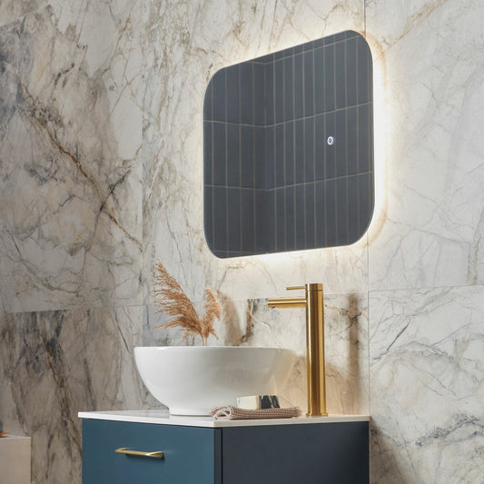 Tavistock Scene illuminated LED bathroom mirror, 500 x 700 mm