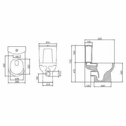 Tavistock Vesta toilet – alternate view 3