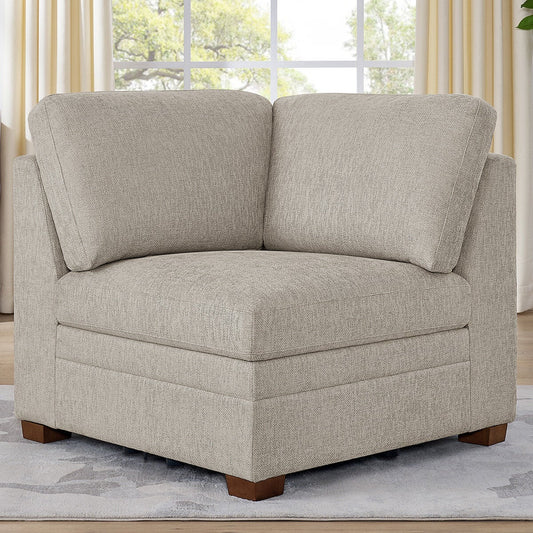 Thomasville Tisdale modular corner chair in taupe fabric