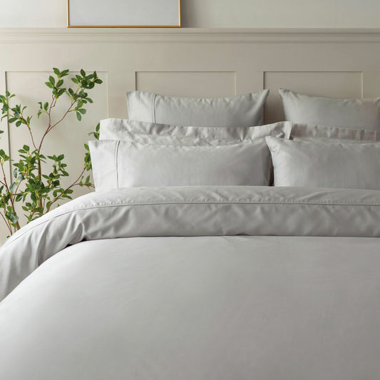 Belledorm 600 thread count Egyptian cotton grey duvet cover set