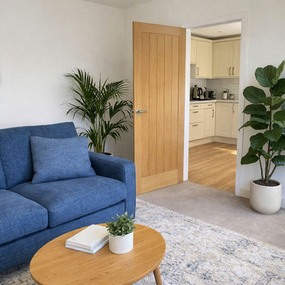Mendes Oak Wiltshire fire door – alternate view 2