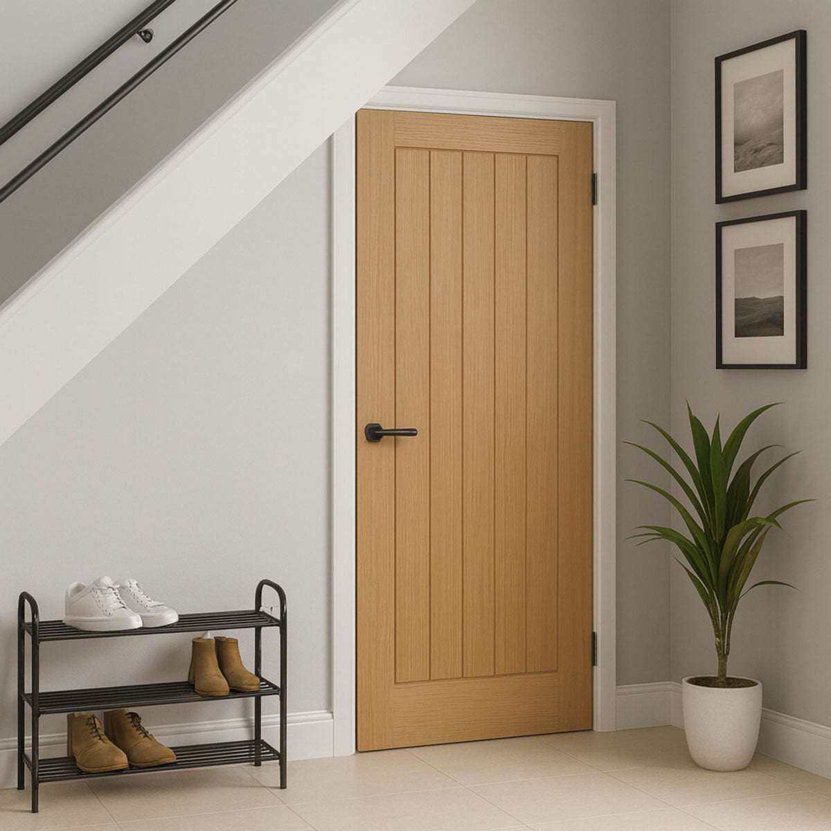 Mendes Oak Wiltshire fire door – alternate view 5