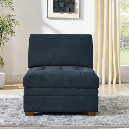 Tisdale blue armless chair – alternate view 3