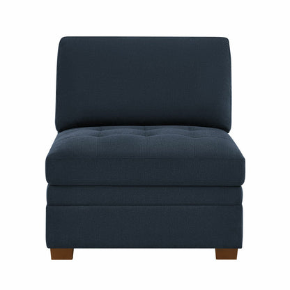 Tisdale blue armless chair – alternate view 5
