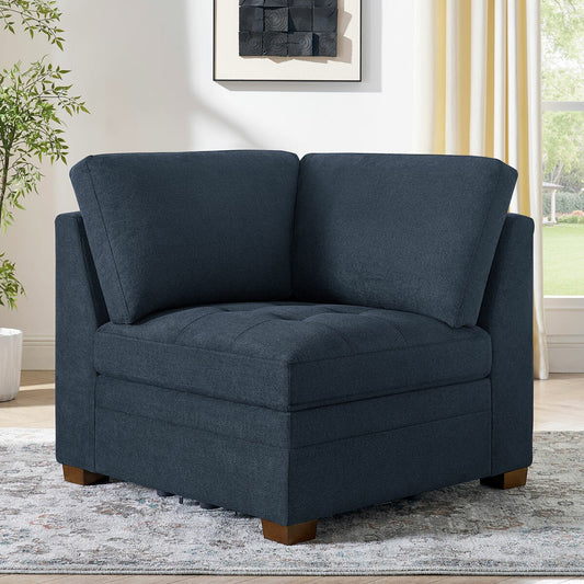 Thomasville Tisdale blue fabric modular corner chair
