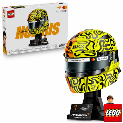 LEGO Editions Vehicles F1 Helmet Assortment – Formula 1 Replica Building Set with Minifigure
