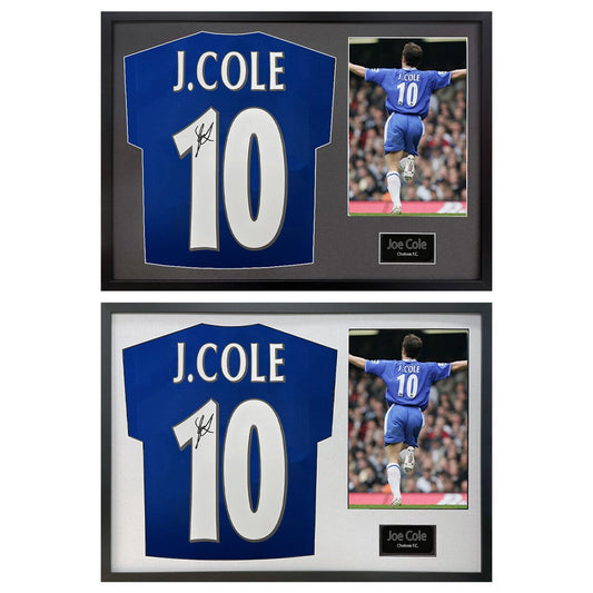 The Fan Cave Joe Cole signed framed Chelsea football shirt with photo