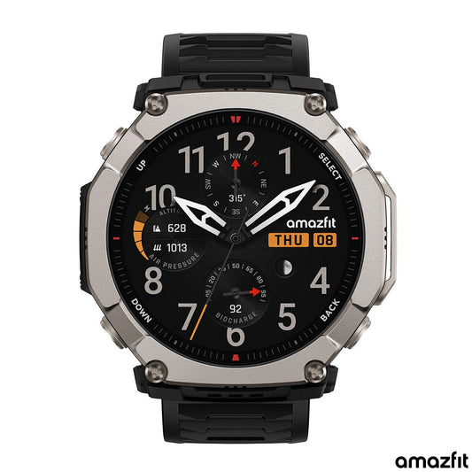 Amazfit T-Rex Ultra 2 rugged smart watch with 51mm titanium case