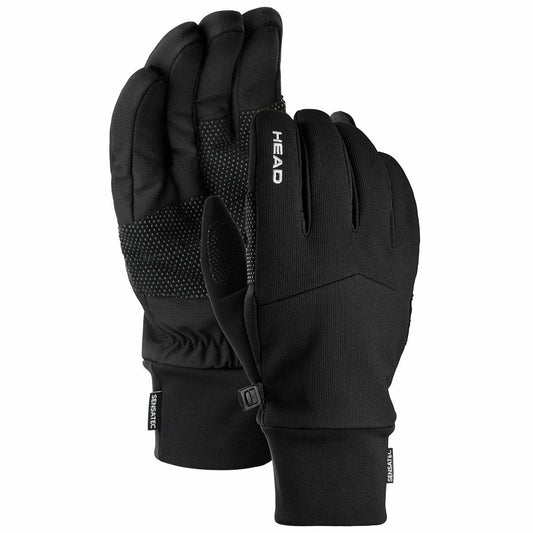 HEAD men's waterproof hybrid gloves in black with SENSATEC touchscreen