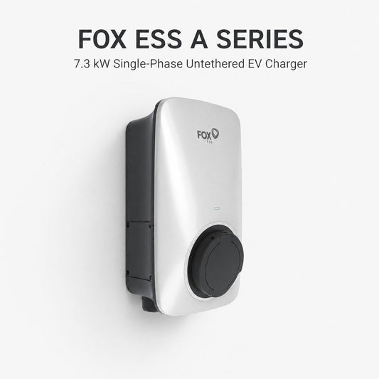 Fox ESS A Series 7.3kW untethered smart EV charger in white