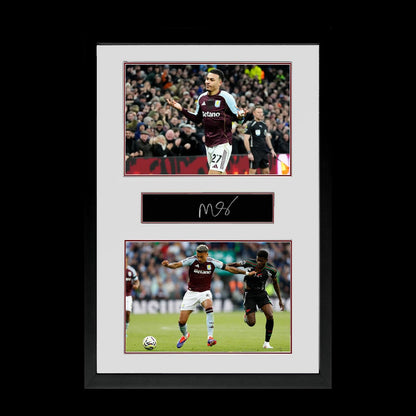 Morgan Rogers signed Aston Villa plaque – White