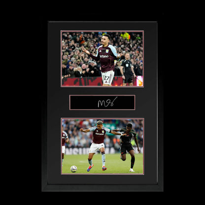 Morgan Rogers signed Aston Villa plaque – Black