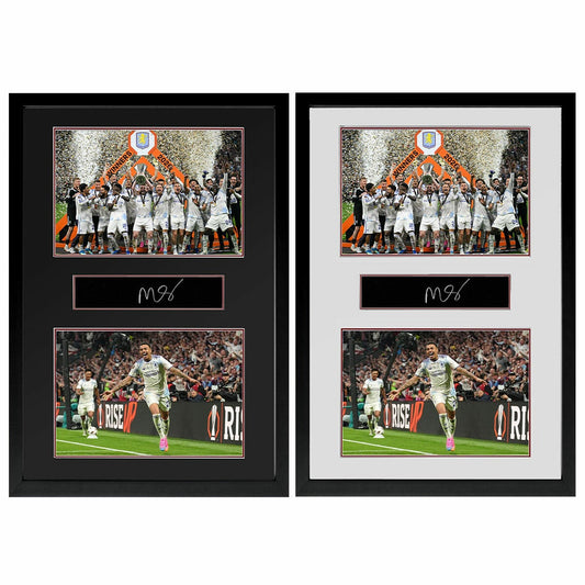 The Fan Cave Morgan Rogers signed framed Aston Villa Europa League plaque