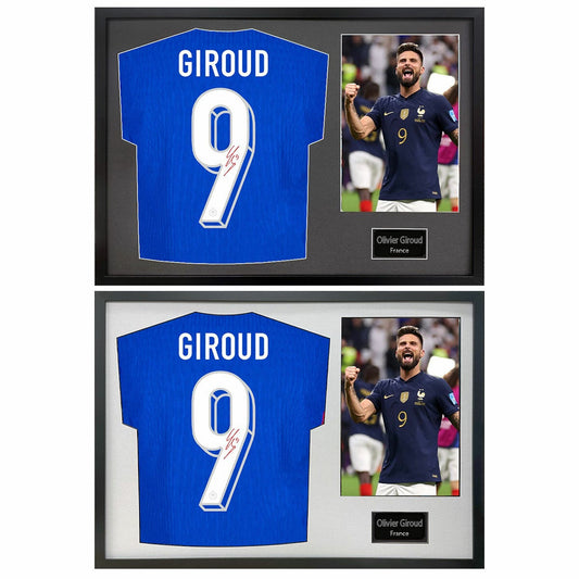 The Fan Cave Olivier Giroud signed framed France football shirt with photo