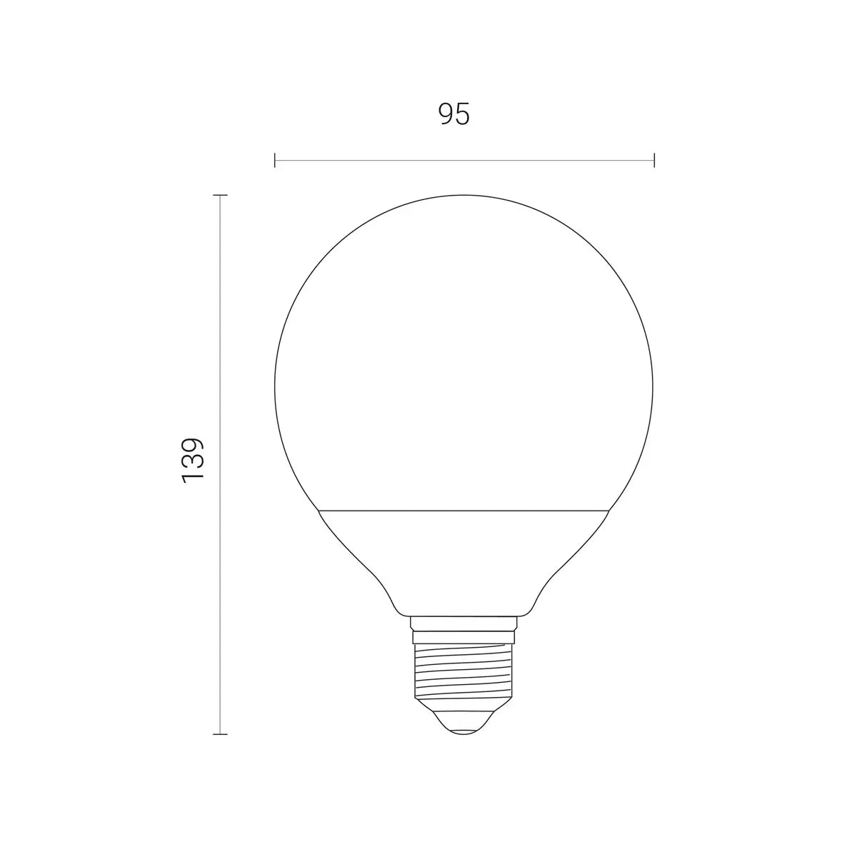 A pair of large opaque white 4lite WiZ G95 E27 smart LED globe bulbs standing upright, showcasing their Edison screw bases against a clean, neutral background.