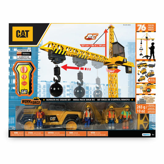 Cat Workforce Ultimate RC Crane construction playset, 56 pieces