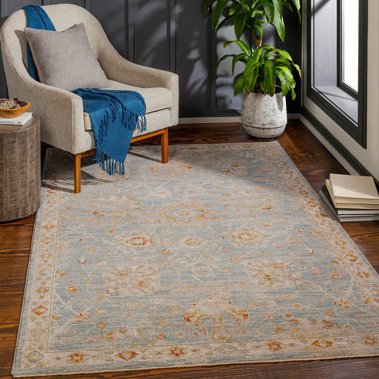 Livabliss Avant Garde blue grey medallion rug